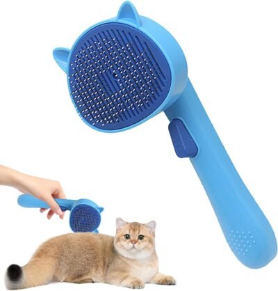 Peine Autolimpiable con Diseño de Gato