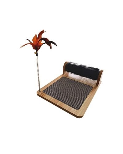 Rascador con cepillo giratorio