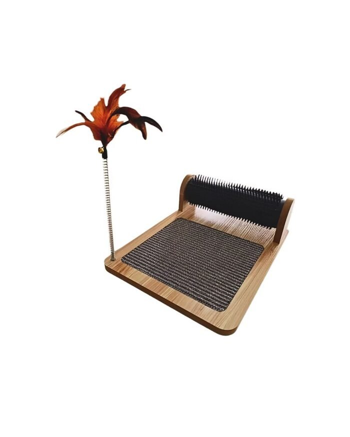 Rascador con cepillo giratorio