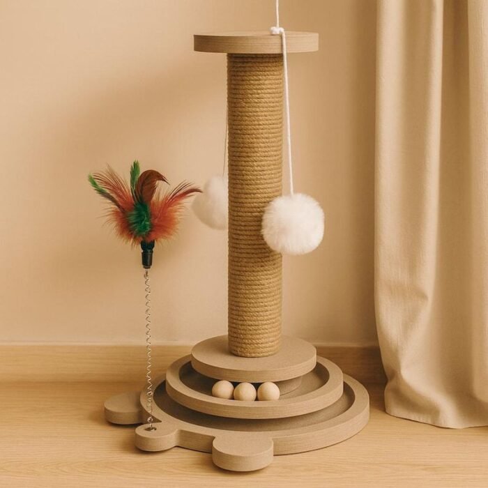 Rascador interactivo de sisal