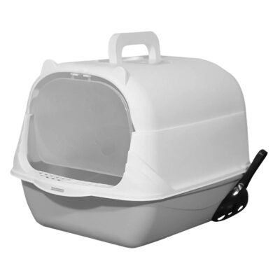 Arenero cerrado cara de gato