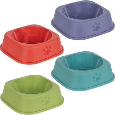 Plato cuadrado de plástico